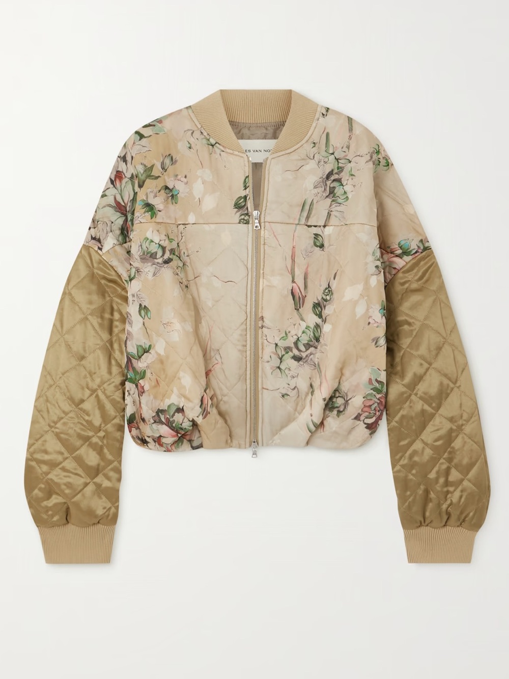 Dries Van Noten Veston Floral Satin Oversized Jacket